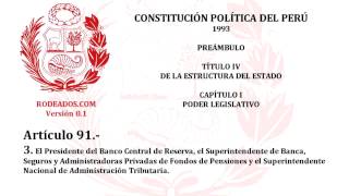 Titulo IV Capitulo I  Constitucion Politica del Peru [upl. by Lepper]