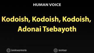 How To Pronounce Kodoish Kodoish Kodoish Adonai Tsebayoth [upl. by Bland177]