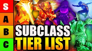 Ranking EVERY PVE Subclass in Destiny 2 ft Saltagreppo amp Aegis [upl. by Doraj]