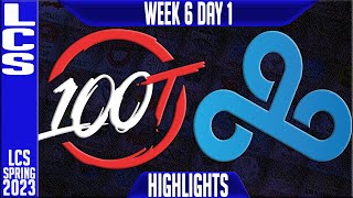 100 vs C9 Highlights  LCS Spring 2023 W6D1  100 Thieves vs Cloud9 [upl. by Nired]