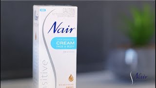 How to use Nair Sensitive Hair Removal Cream  Nair Australia [upl. by Yedarb]