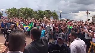 CHEGADA EMOCIONANTE DE JAIR BOLSONARO EM DOURADOSMS [upl. by Sinnelg]