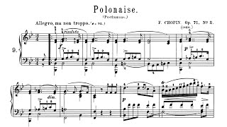 F Chopin  Polonaise Op 71 no 2 in B flat major [upl. by Omissam]