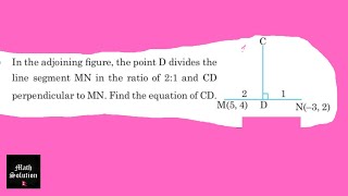 CLASS 10 SEE in the adjoining figure the point D divides the line segment MN in the ratio of 21 [upl. by Newby247]