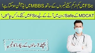 Minimum Marks Required in FSC for Admission in MBBS in Govt Medical College  MDCAT Safe Zone [upl. by Lebam]