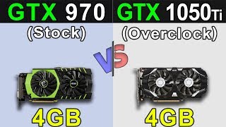 GTX 970 stock VS GTX 1050 Ti Overclock  New Games Benchmarks [upl. by Gian]