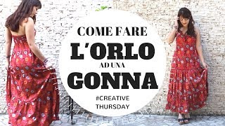 TUTORIAL COME FARE LORLO AD UNA GONNA A RUOTA  FAI DA TE VESTITI  RICICLO  CREATIVETHURSDAY [upl. by Jere802]