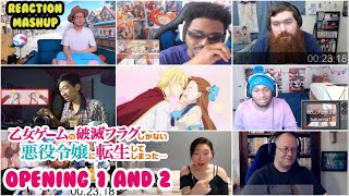 Otome Game no Hametsu Flag  Hamefura  Opening 1 amp 2  Reaction Mashup [upl. by Strephonn]