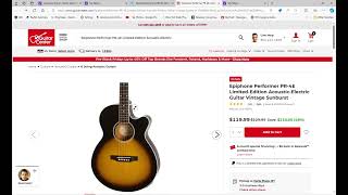 Epiphone Performer PR 4E Limited Edition Acoustic Electric Guitar Pre Black Friday Deal [upl. by Alwyn]