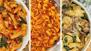 3 Delicious Pasta Recipes  My NEW Favorite Quick  Easy Weeknight Dinner Ideas [upl. by Guerin584]