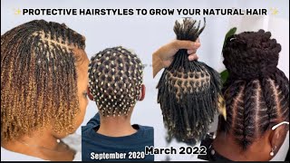 EASY PROTECTIVE HAIRSTYLES FOR NATURAL HAIR✨4c PROTECTIVE HAIRSTYLES TO PROMOTE HAIR GROWTH🥰 [upl. by Resneps]