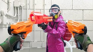 Battle Nerf War Policeman Nerf Guns Robot group DOCTOR OCTOPUS BATTLE [upl. by Rap504]