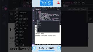 CSS Tutorial  Lesson 14 part 1 CSS Overflow  overflow visible css csstutorial html [upl. by Lerred]