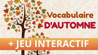 Fall Vocabulary in French  Automne  Thanksgiving Vocabulary in French  Word game for kids [upl. by Arihday646]