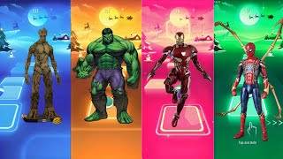 GROOT vs HULK vs IRON MAN vs SPIDERMAN [upl. by Britni]