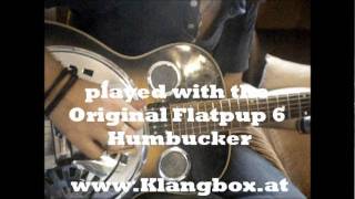 Guitar pickup comparison Normal Humbucker vs Original Flatpup by Klangbox [upl. by Stutzman]