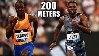 Noah Lyles VS Letsile Tebogo  Mens 200 Meter Dash  Diamond League Monaco 2024 [upl. by Llertac]