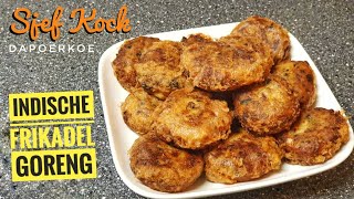 Indische Frikadel  Frikadel Goreng Recept  Perkedel Kentang Daging  Indische Keuken [upl. by Yblok]