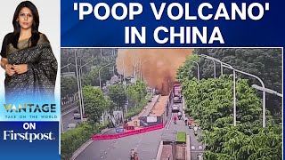 Poop Fountain Drenches Cars People in China after Pipeline Burst  Vantage with Palki Sharma [upl. by Daggett871]