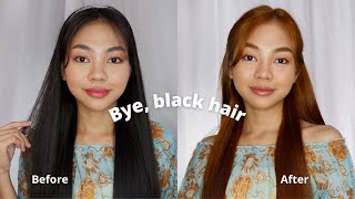 Dyeing My Hair For The First Time Using Bremod Products👱‍♀️🍂 Without Bleach  Ana Jamito [upl. by Carey]