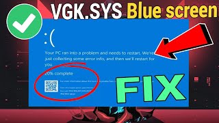 How to Fix Valorant VGKSYS Blue screen error [upl. by Nitsuga]