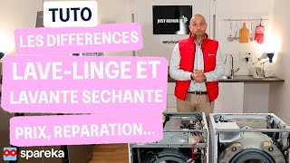 Les différences entre un lave linge classique et une lavante séchante  Prix réparation entretien [upl. by Atteyek735]