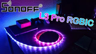 La mejor Tira led RGB Sonoff L3 Pro RGBIC ¡Múltiples colores en una tira de luz [upl. by Nunes201]