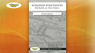 Romanian Folk Dances  Clarinet Quartet  Bartók  Stalpers  Tierolff [upl. by Cris]