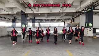 A Rattlesnake Kiss Line Dance  Choreographed by Maddison Glover [upl. by Notslah]