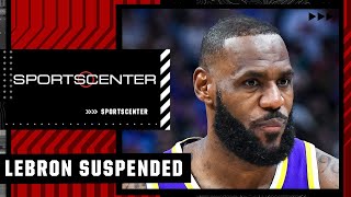 BREAKING NEWS LeBron James suspended 1 game  SportsCenter [upl. by Ittam290]