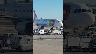 TAP AIR PORTUGAL AIRBUS 319 IIN LISBON PORTUGAL tapairportugal airbus aviation lisbonairport [upl. by Namra898]