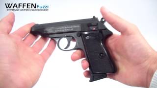 Walther PP kal 9mm PAK  SchreckschussWaffen Test Gas Pistole wwwwaffenfuzzide [upl. by Hurlow558]