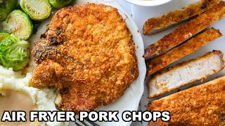 Juicy Air Fryer Pork Chops Recipe With The Crispest Crust [upl. by Rahm]