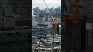 旧小田急百貨店新宿店本館の解体現場 タワークレーン Tokyo Shinjuku Station redevelopment construction site 202403 06 [upl. by Soneson]