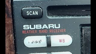 2004 Subaru Outback weatherband radio in action on I80 Wyoming winter [upl. by Woodring712]