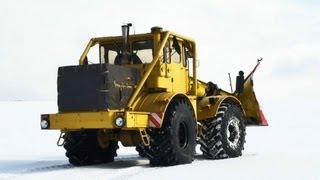 K700A im Wintereinsatz Insel Rügen 2013 Кировец К 700A трактор К700 снегоочиститель Snow plow [upl. by Meador]