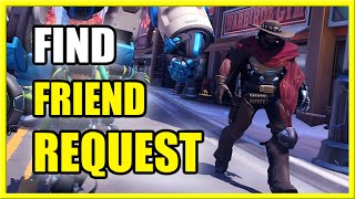 How to FIND and ACCEPT Friend REQUESTS in OVERWATCH 2 Easy Tutorial [upl. by Aileek]