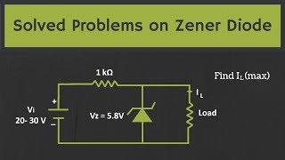 Solved Problems on the Zener Diode [upl. by Eanaj647]