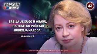 INTERVJU Mila Alečković  Srbija je dugo u mraku protesti su početak buđenja naroda 1482024 [upl. by Berfield]