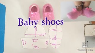 6 to 9 Baby shoes cutting and stitching with measurement [upl. by Cherye]