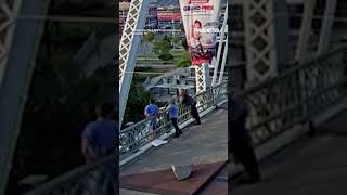 Jon Bon Jovi saves woman from jumping off a bridge [upl. by Ruckman99]