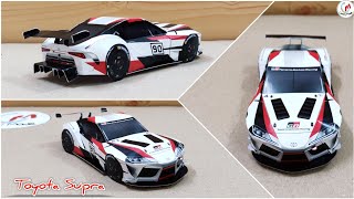 How To Make a Paper Car  DIY Papercraft Car  Toyota Supra GR Racing  Paper Car 3D Models [upl. by Belak]