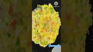 How to make Omelette pav Hard way VS easy wayshorts trendingcookingideasyoutubeshorts cooking [upl. by Mcclelland]