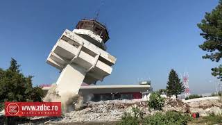 Demolare turn control aeroport Bacau 13 septembrie 2018 [upl. by Ahsyekal54]