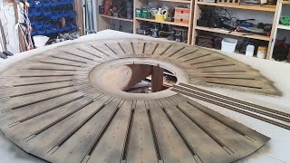 Building the Walthers roundhouse and using the 130 turntable [upl. by Ezalb]