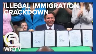 Gov DeSantis signs 3 bills into law focused on illegal immigration [upl. by Nnewg]