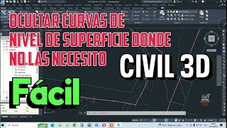 Ocultar Curvas de Nivel de superficie donde no las necesito en Civil 3D [upl. by Arob113]