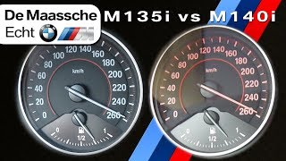 BMW M135i vs M140i 0250kmh ACCELERATION amp TOP SPEED  BMW M De Maassche Echt [upl. by Akilam37]