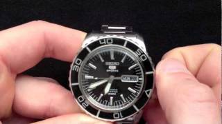 Seiko SNZH55K1 Automatikuhr Testbericht Video [upl. by Bondy690]