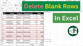 How to Delete Empty Rows in Excel  Delete Blank Rows in Excel [upl. by Atsocal]